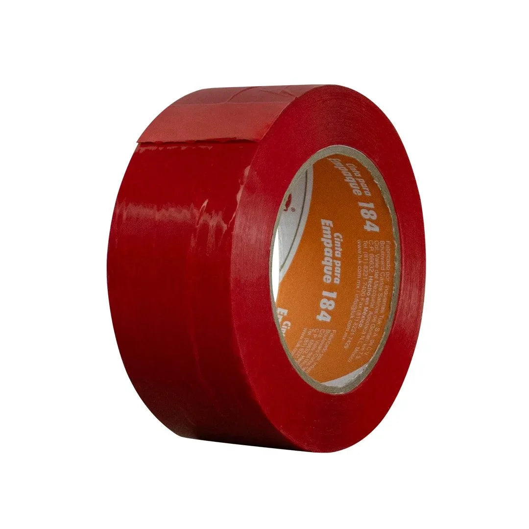 48 mm x 150 m - Cinta Adhesiva para Empaque Roja (Tuk 184)